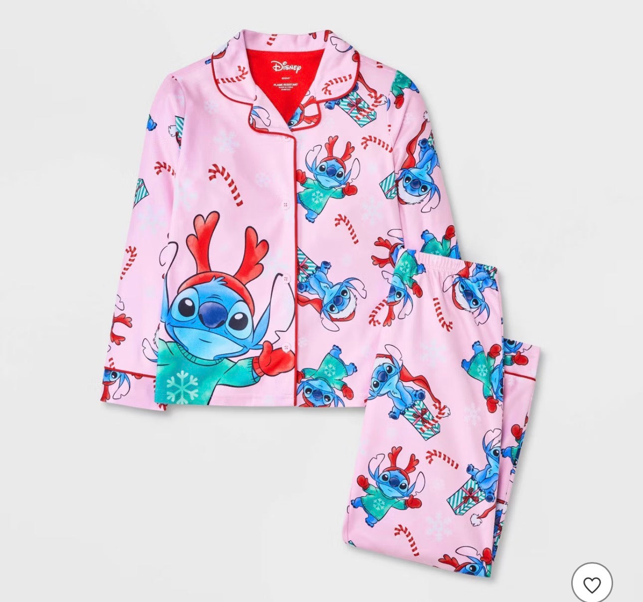 Pijama Navideña Stitch Niña