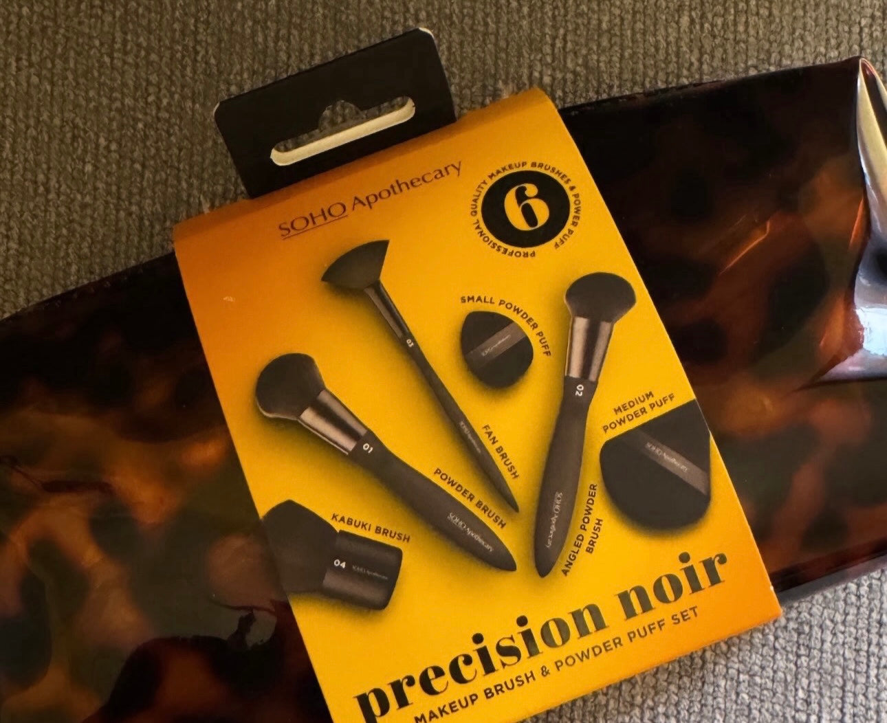 Precisión Noir Makeup Brush & Puff Set