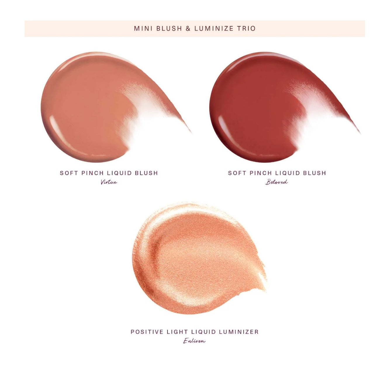 Mini Blush and Luminize Trio Rare Beauty